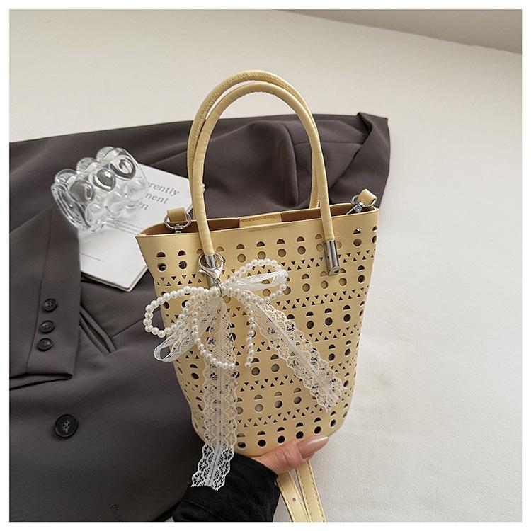 

Новая мягкая прочная винтажная ручная сумка большой вместимости премиальной текстуры, мягкая прочная уличная ручная работа, на плечо, кроссбоди, сумка-ведро жёлтый