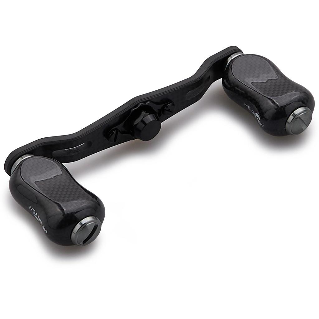 HEIGHTEN Reel Handle with 21mm Knob Carbon SHIMANO DAIWA Abu General Bait Reel Gourd Series 85/95mm 1.5K (V2.0-95mm - Gunmetal) (757)