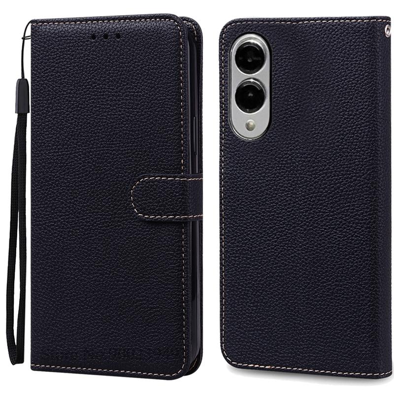 

S25Edge Case For Samsung S25 Edge Case Flip Leather Wallet Cover For Samsung Galaxy S25 Edge Case Stand Book Phone Cover Fundas For Samsung S25 Edge чёрный