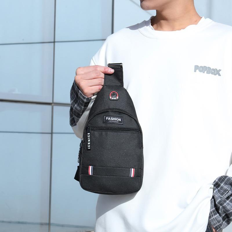 Crossbody Bag Men's Trendy Brand Trendy Sports Breast Bag Men's Fanny Pack Running Casual Bag Men's Breast Bag