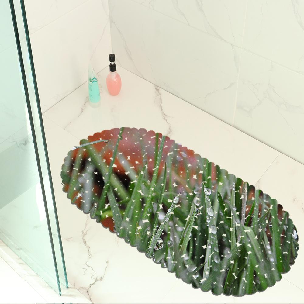 Beautiful Plant Map Balcony Bathroom Mat Hydrophobic Non-Slip Door Mat Swimming Pool Public Places Non-Slip Floor Mat
