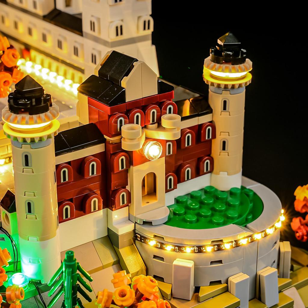 YB Neuschwanstein Castle LED Lighting Kit for Lego 21063 Model Blocks