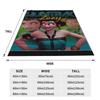Warm Soft Blanket Airplane Travel Zoey Huntrix KPop Demon Hunters Throw Blanket Flannel Bedspread For Couch Chair Sofa Bed Cover