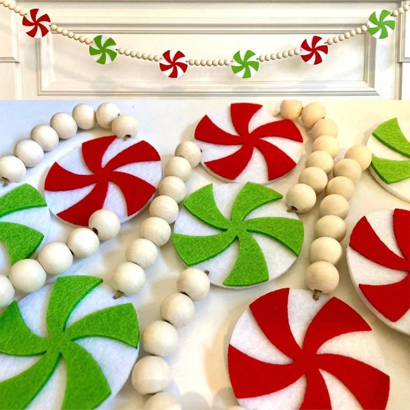 User Friendly Christmas Felt Banners Hanging Ornament for Fireplaces Window Party Decorating Reusable Holiday Hanging