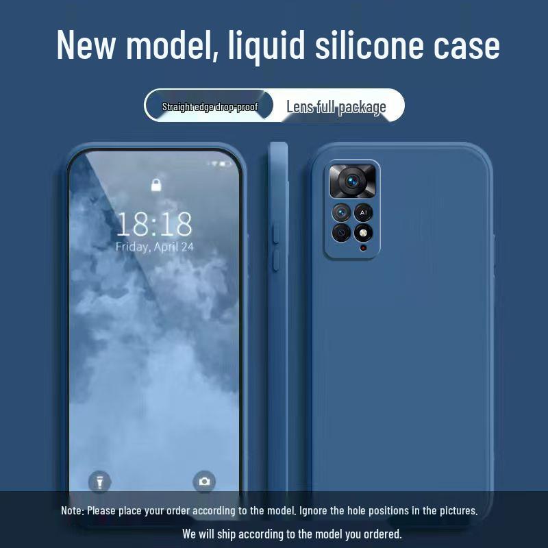 Redmi Note 11E Pro Liquid Silicone Anti-Drop Solid Color Case