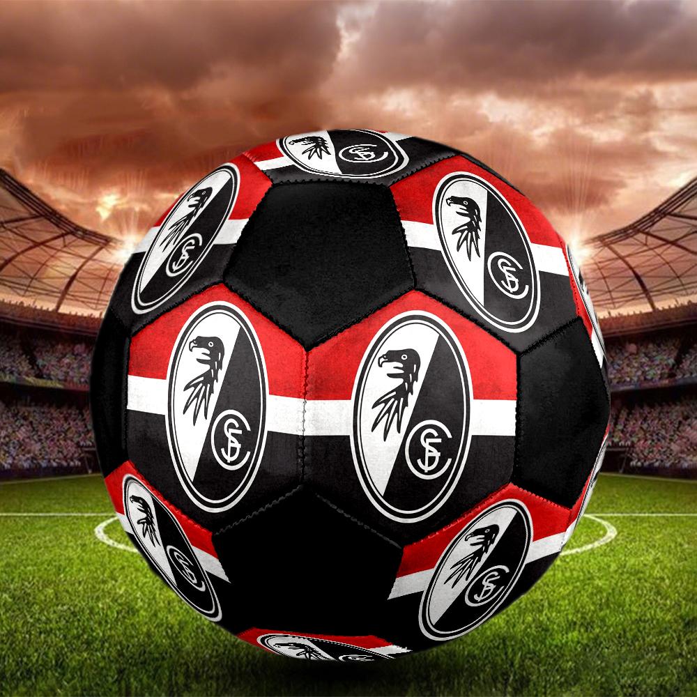 SC Freiburg Indoor Soccer Ball Colorful Machine Stitched PVC Size 5 Team Training Competition Ready Durable High-Bounce Cool Sports Gift