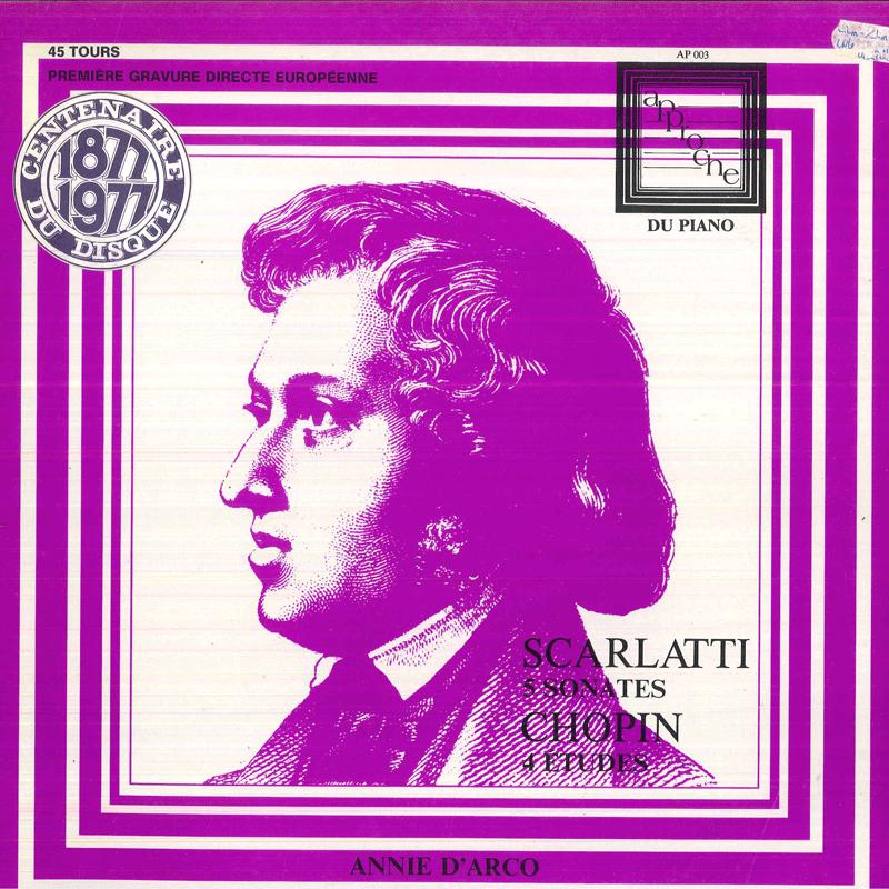 LP Record ANNIE DARCO - Scarlatti 5 Sonates / Chopin 4 Etud AP003 APPROCHE 1977 France Classical Used
