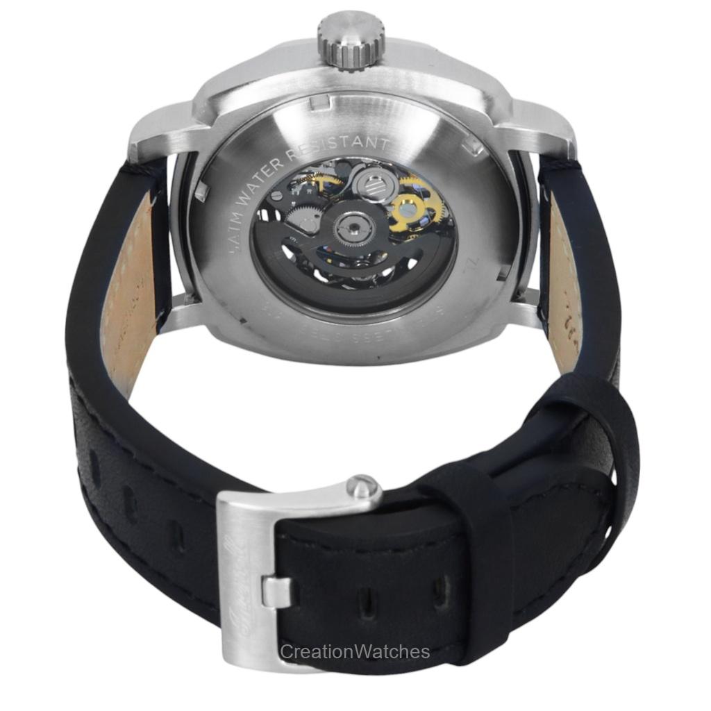 Ingersoll The Outrider Leather Strap Black Skeleton Dial Automatic I16401 Men's Watch