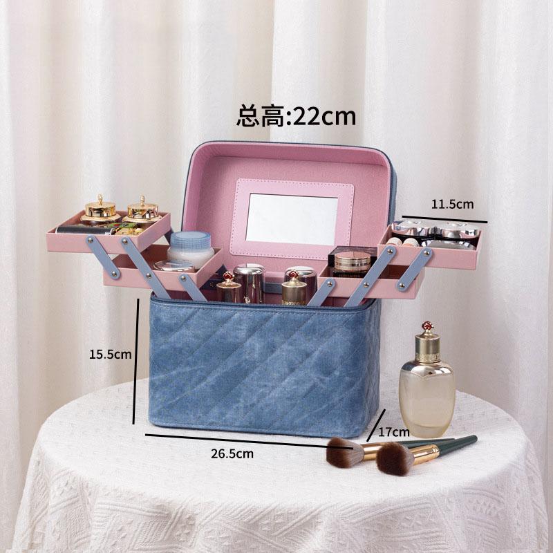 Large Capacity Advanced PU Leather Makeup Bags Fashion  Women's Travel Multiple Models Portable Makeup Box Portable Storage Bags