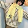 Sweet Cashmere Knitted Scarf Colorful Winter Neck Warmer Panda Cartoon Embroidery Scarf  Daily