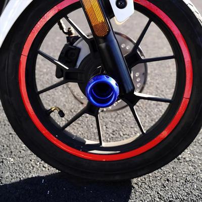 2 Pièces Alliage d'Aluminium Universel Protecteurs Anti-Chute pour Motos Tasses de Fourche Avant Anti-Explosion Glissières Crash