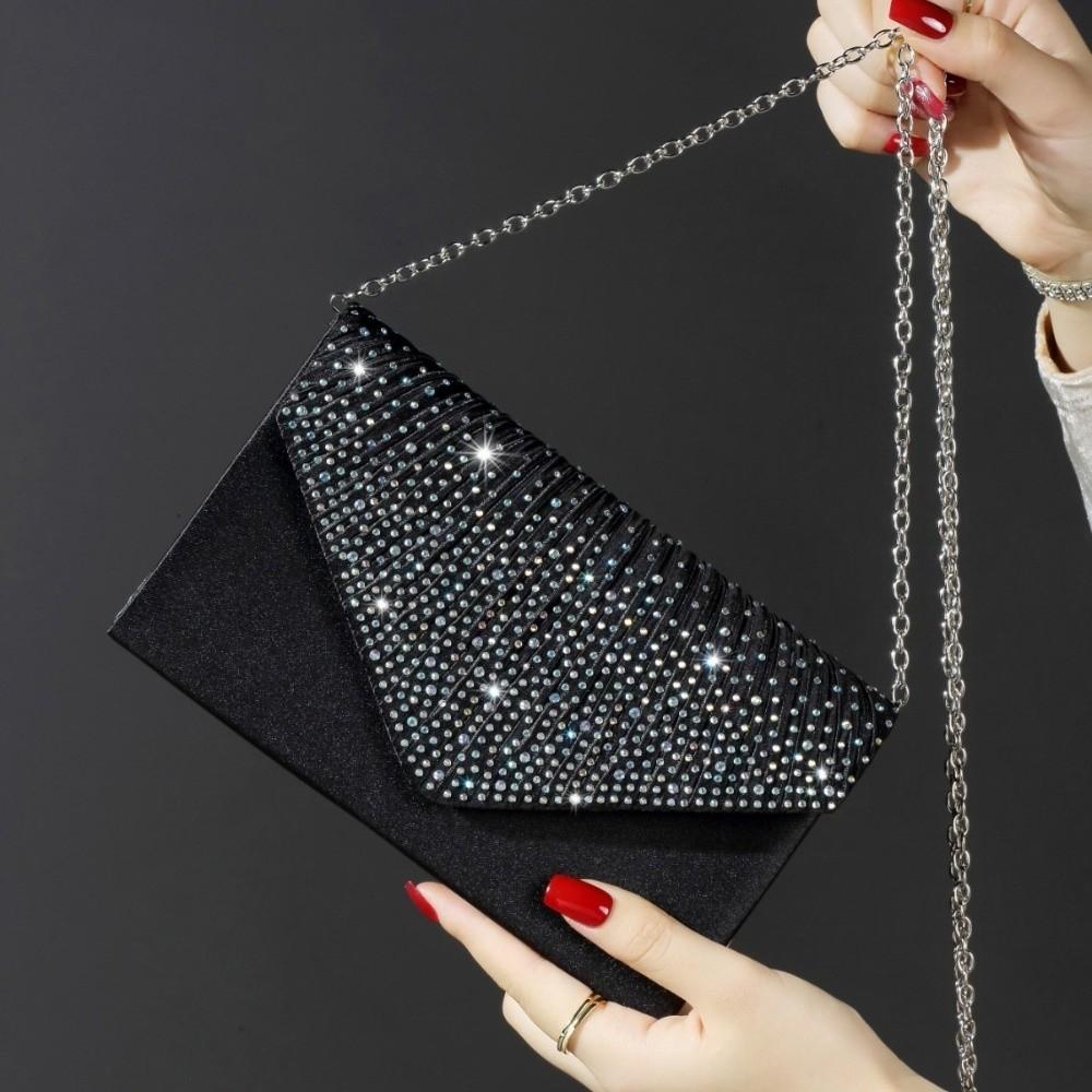 Large Capacity Women Evening Handbag Chain Wedding Clutch Lightweight Crossbody Bag Dinner