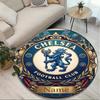 Personlig Rundt Teppe med Chelsea Fotballklubb Trykk, Allsidig Hjemmeinnredningsteppe, for Lekerom, Leilighet, Balkong, Entré, Gang Gave