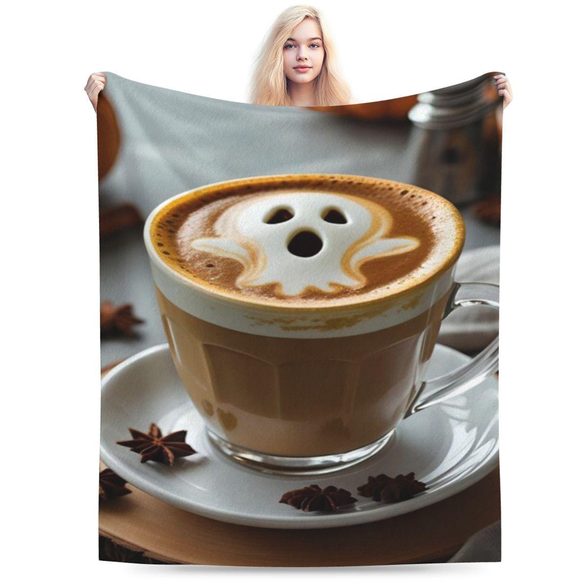 Ghost Latte Custom Warm Party An UltraSoft Micro Fleece Blanket 75x100cm 30x40in