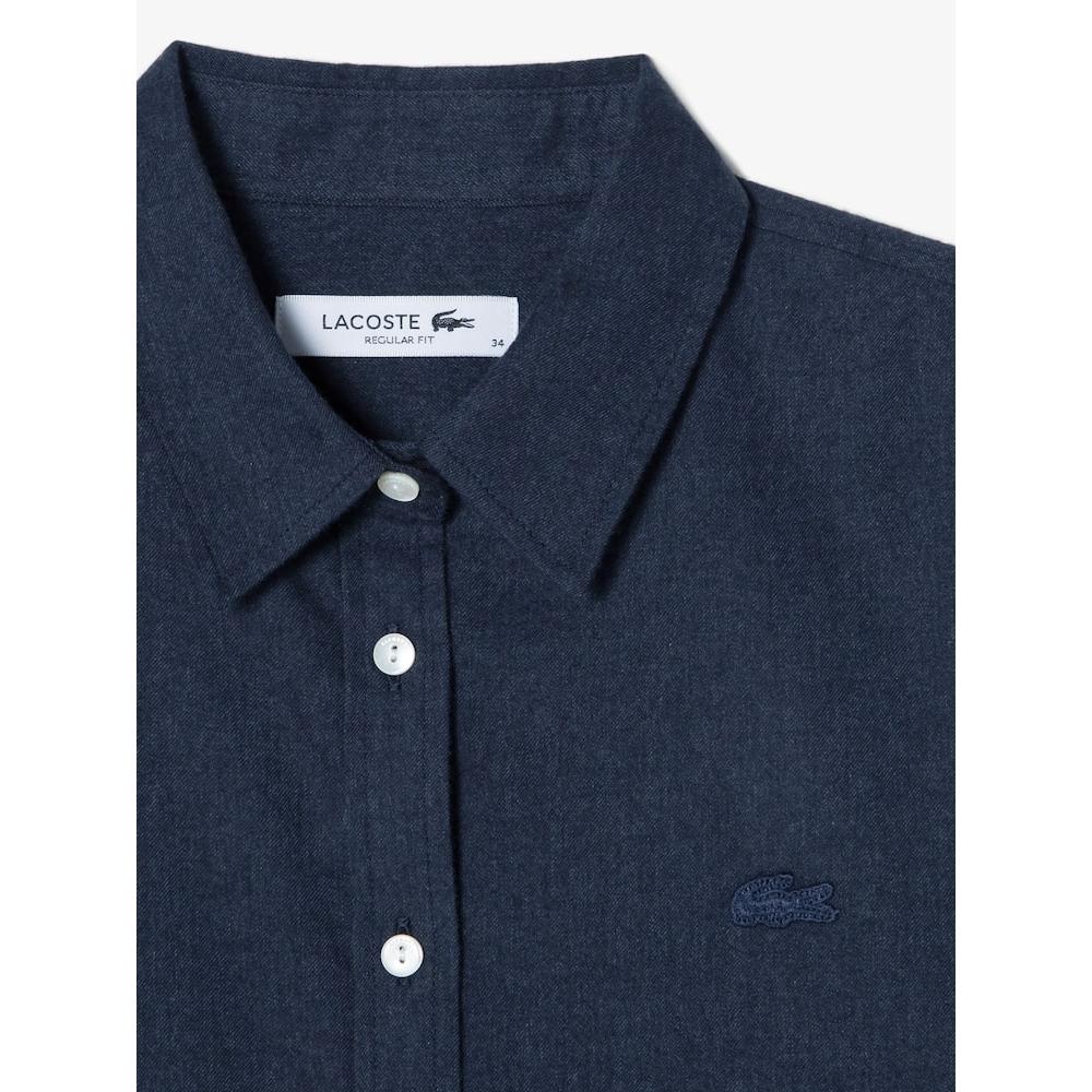 Lacoste Women S bruShed Cotton Shirt Cf318e 54n Hde q2nCf318e 54nHde