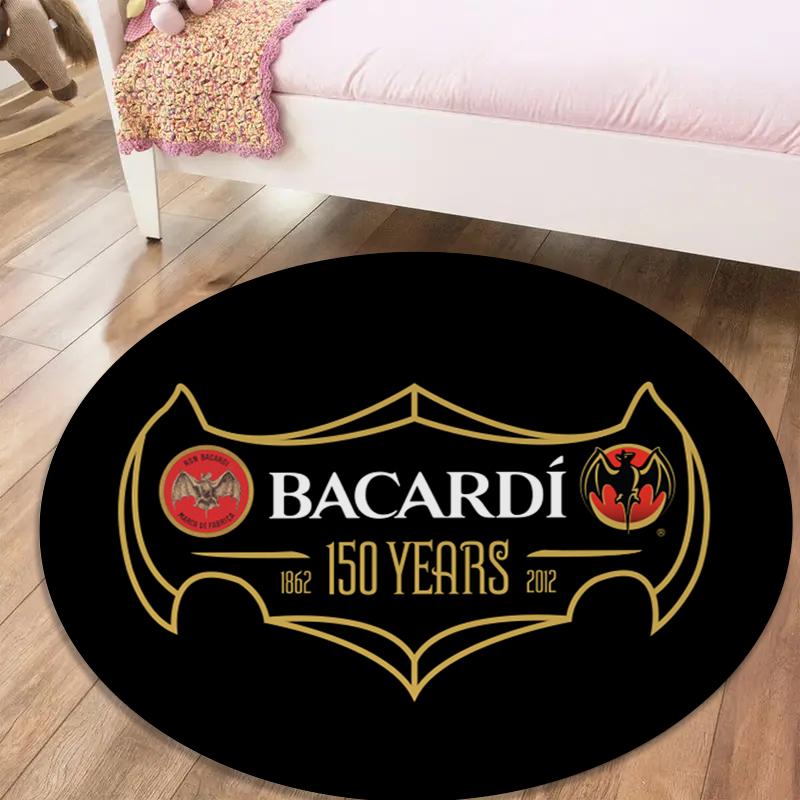 

Bacardi 150 Years Round Area Rug,Carpet Rug for Living Room Bedroom Sofa Playroom Decor,Non-slip Floor Mat30 80cmx80cm