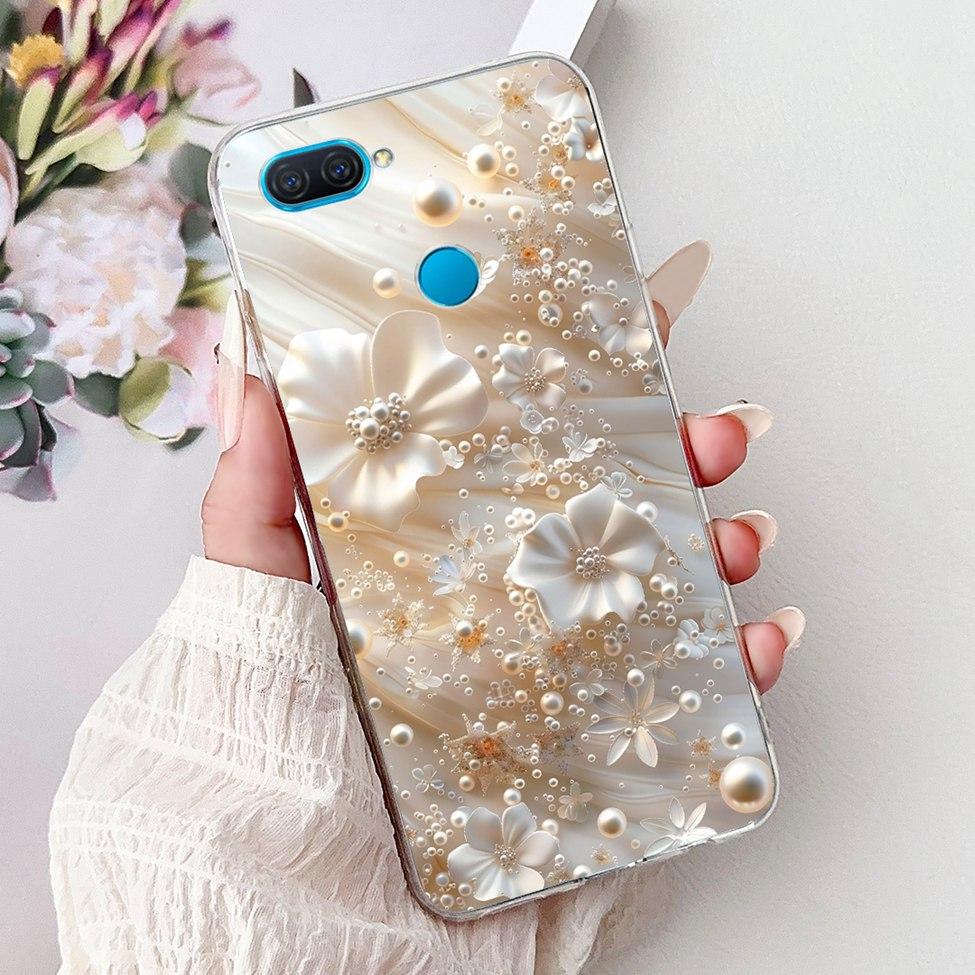 Clear For Oppo A12 CPH2077 CPH2083 Cover For Oppo A12 Case Luxury Butterfly Love Fashion Flowers Cool Lion Cute Painted