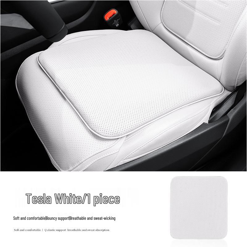 Breathable Nappa Leather Car Seat Cushion - Non-slip, Universal Fit for All Seasons