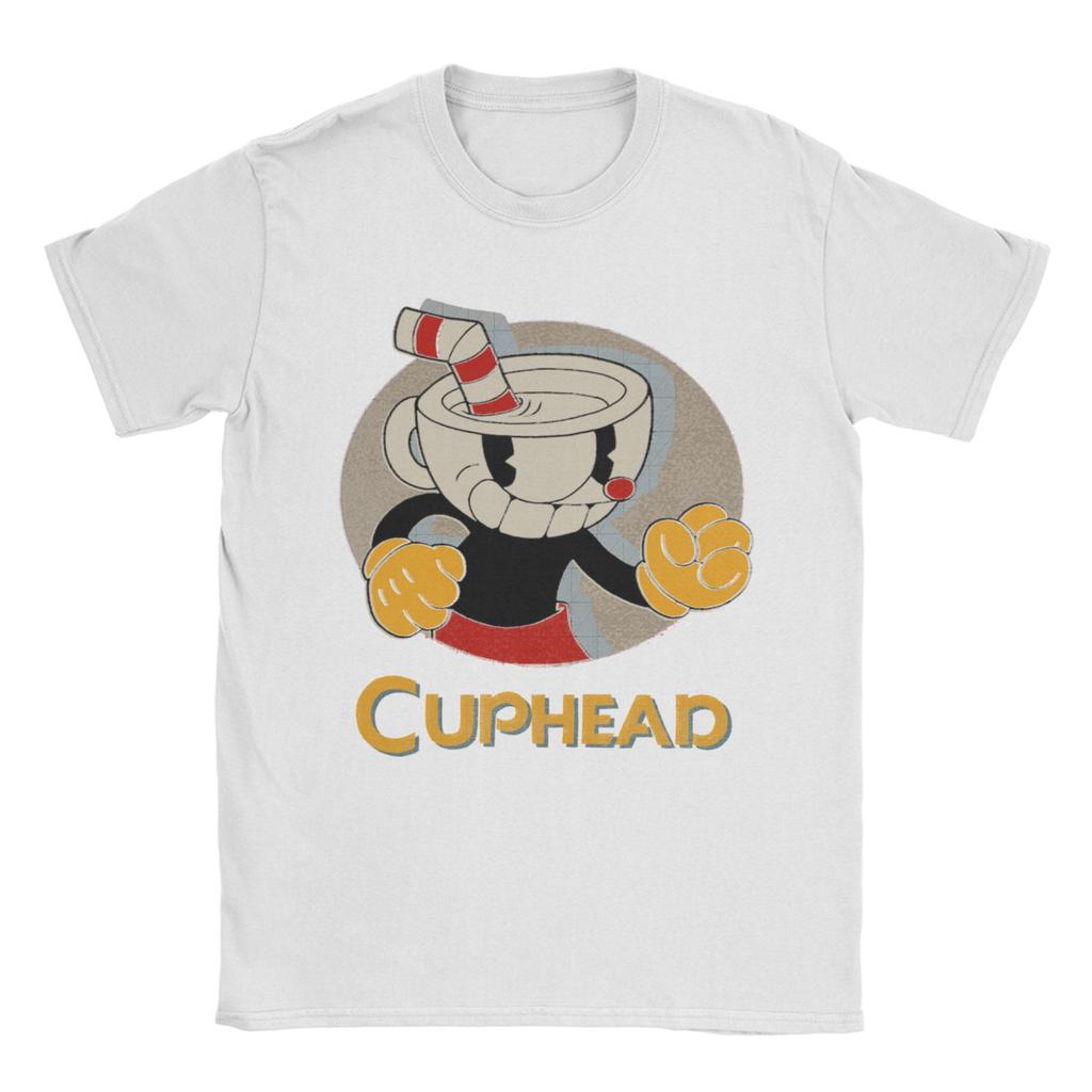 Mens TShirts Cuphead Fists Vintage 100 Cotton Tees Short Sleeve  T Shirts Crew Neck Clothing Adult