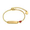 Engravable Heart Bracelet: Stainless Steel & Resin for Women and Children