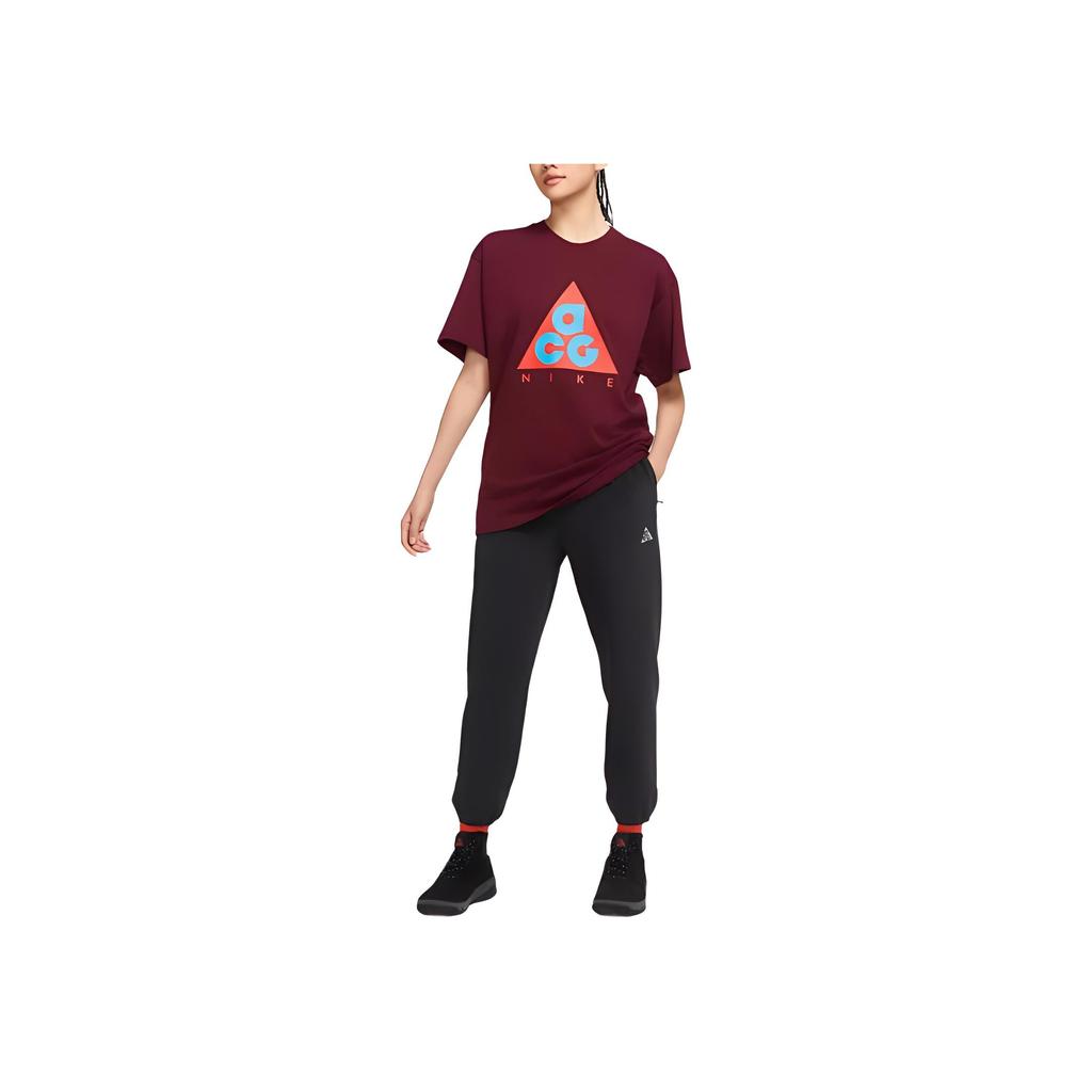 Nike Logo Print Drawstring Cuffed Nine-Point Casual Pants Women Bottoms Black CV0608-045