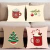 Christmas Hat and Balls Cushion Cover Premium Comfort Reversible Pillow Cove -Two In One Design for Any Room & Car Interior