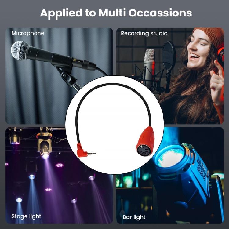 DIN 5Pin Female To TRS 90 Degree Elbow 3.5mm Public To DIN 5PIN Male Sound Plug To Sound Adapter Cable for Headphone