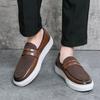 Fashion Trend New Luxury Men Brown Slip On Penny Loafter Leisure Leather Shoes Male Comfortable Sneakers Masculino Zapatos Hombre