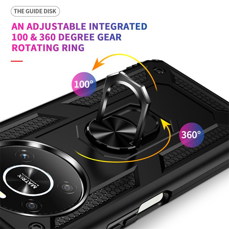 Pouzdro/pouzdro pro Honor X9 X 9 4G s magnetickým kovovým kroužkem do auta a držákem na telefon pro Honor X9 4G Honor X9 4G quot; Nárazuvzdorný pancéřový zadní kryt