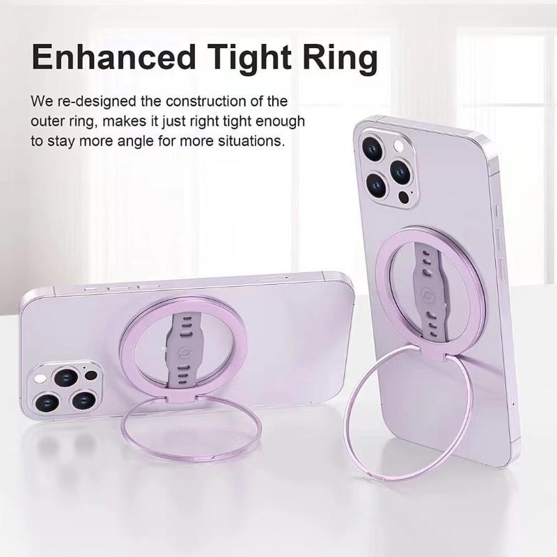 New Creative Phone Grip Stand With Magnetic Ring Holder Compatible With Kickstand Loop