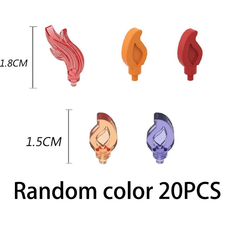 MOC Building Block Liquid Blood  Pool Milk Ice Cube Snowflakes Flame Candles Fire Campfire Accessories DIY Toy Model Bricks A041