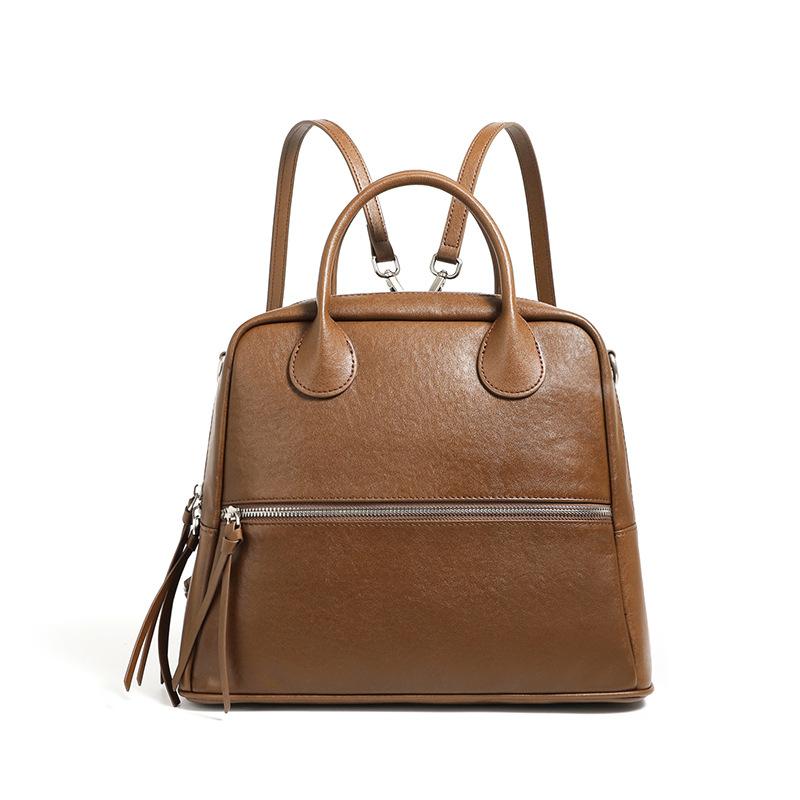 Leather Retro Multi-purpose Bag Women's Spring Summer Light Luxury Leather Women's Backpack Shoulder Bag
