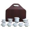 Ribbed Mutton Fat Jade Porcelain 10-Piece Tea Set