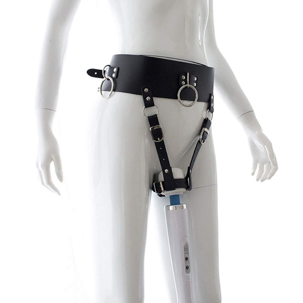 Warmtrees SM Chastity Belt for Vibrator Penis Vibrator Dildo Vibrator Restraint PU Leather Waist Belt Harness Penis SM Guaranteed Vibrator Beginner