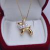 4-5mm Freshwater Pearl Pendant Necklace, S925 Silver, Balloon Puppy Design, Clavicle Chain