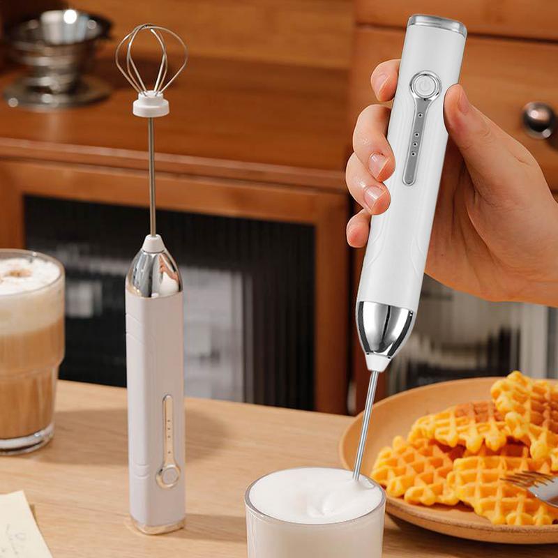 Elektrischer Eieraufschläger Schneebesen 1200mAh Handheld Milchaufschäumer 3 Geschwindigkeiten Einstellbar Eieraufschläger Schneebesen Schaumhersteller Schneebesen Getränke Schaum Mixer