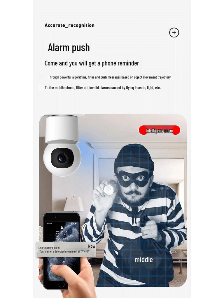 TUYA Smart WiFi Camera: Mobile Remote Monitoring, HD Night Vision, Voice Intercom