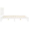 Vidaxl Bed Frame Without Mattress, White, 160X200 Cm, Solid Pine Wood
