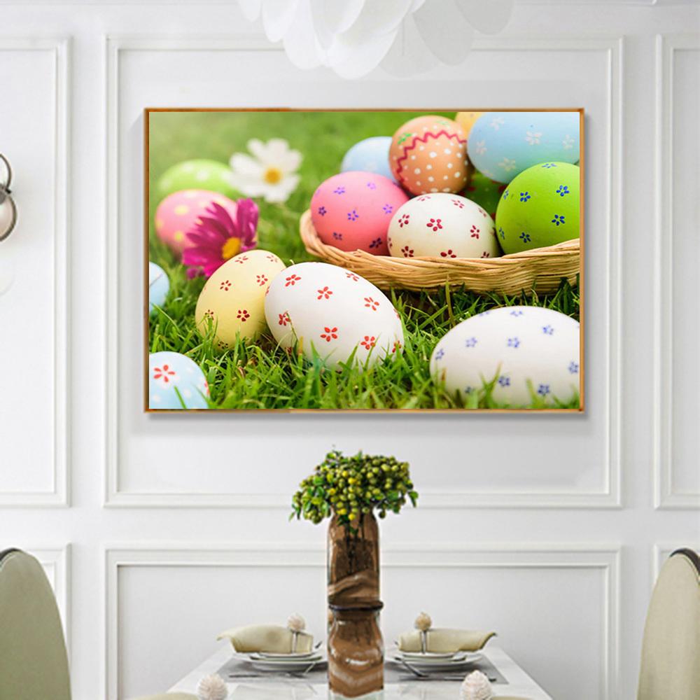 Diamond Painting Collection 2023 Easter Egg 5d Diy Mosaic Landscape Embroidery Cross Stitch Crystal Home Decor