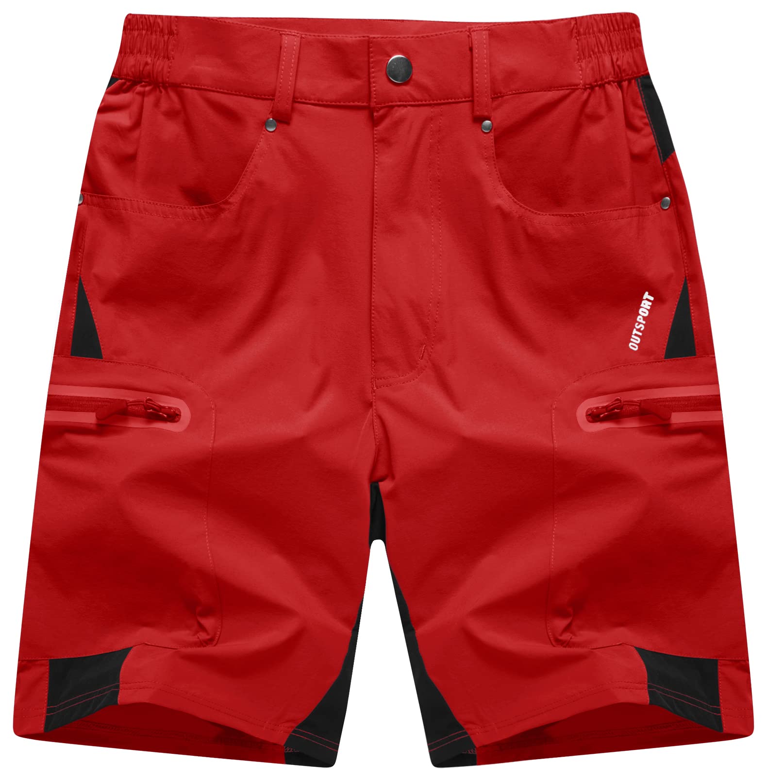 

Men s Outdoor Pants, Water-Repellent, Tactical, Quick-Drying, Cropped, Stretch, Workwear, and Everyday Wear, Tomato Red, Size 2XL