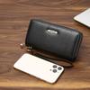 Korean Style Large Capacity Double Zipper Ladies Long Clutch Wallet and Coin Purse