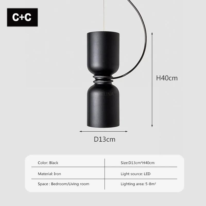 Nordic Modern Restaurant Pendant Light Iron Black White Retro Bar Bedroom Living Room Pendent Lamp Decoration Lighting Fixtures