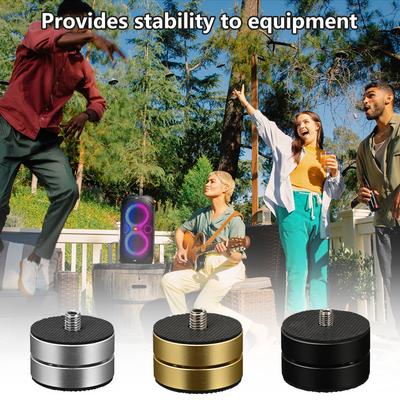 Shockproof Pad with Rubber Base Stand for Speakers, Aluminum  Amplifier Feet Audiophiles Auditory Player Bracket