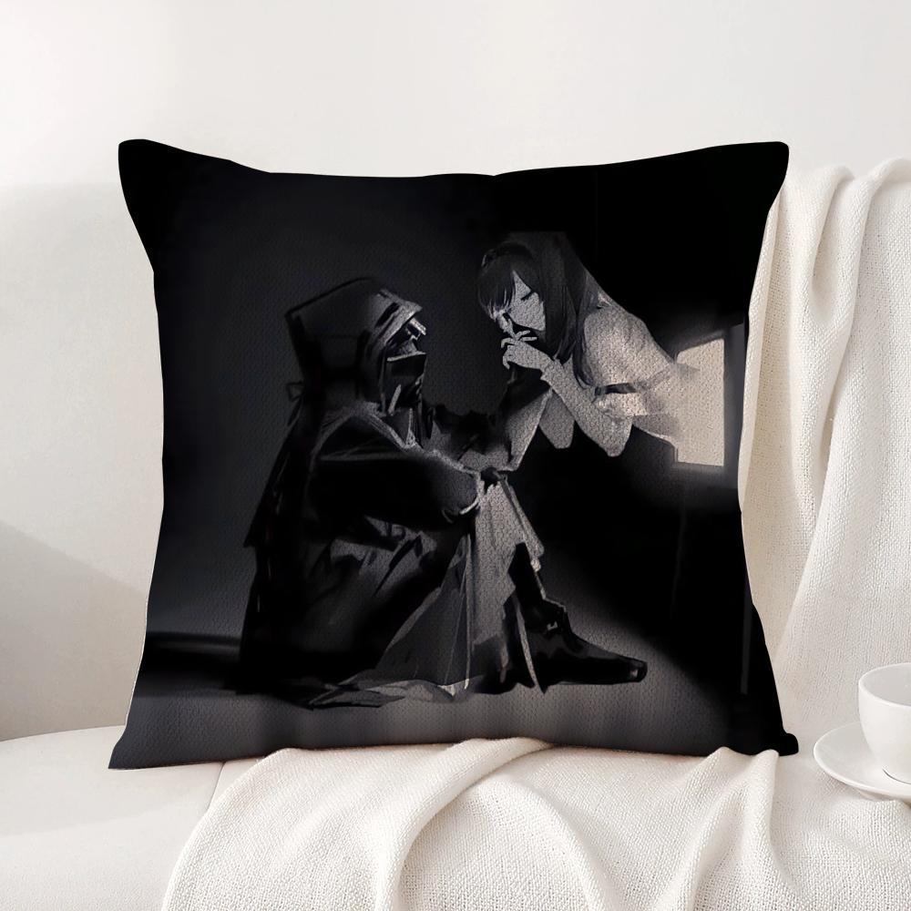Hot Game A-Arknights Cushion Cover Summer Coolness Linen Fabric Double-Sided Printing Pillow Case Sofa Home Decor Gift