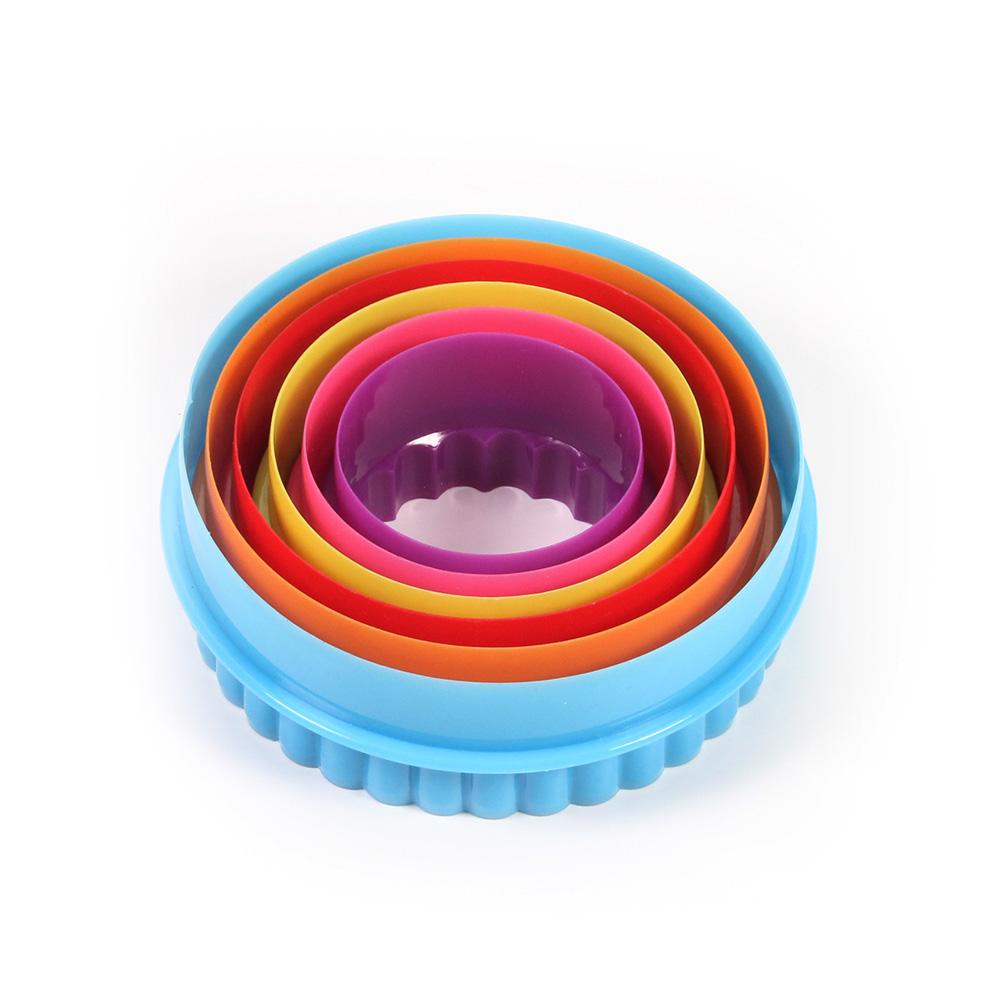 Multi-style plastic Circle Cookie Cutter, Fondant Cake  Biscuit Cutter Mold  Tools Set Decorating For  Kitchen (Colors May Vary)