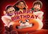 Cartoon Turning Red Happy Birthday Backdrop Banner Cute Red Panda Theme Kids Girls Birthday Party Decor Photo Background Supplie