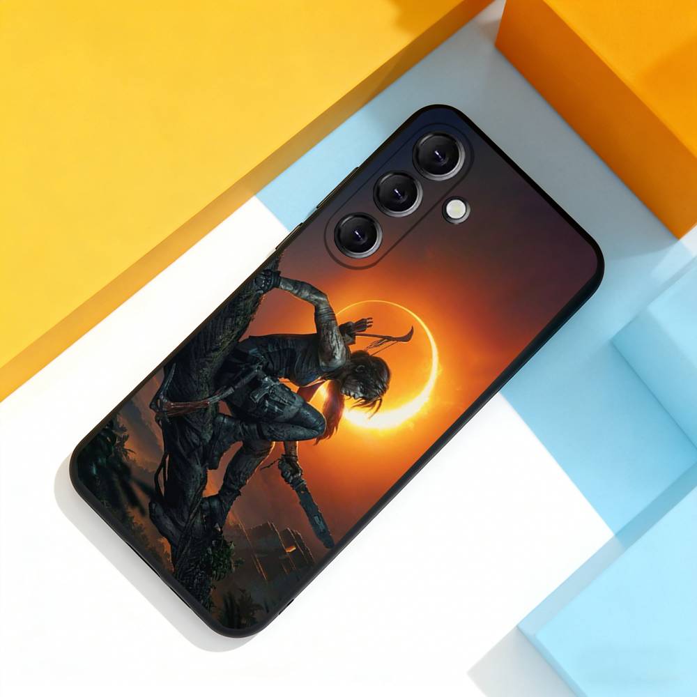 L-Lara C-Croft Cool For Samsung Galaxy A 73,72,51,53,52,71,22,5G,Note,J7,8,9 Soft Black Cover Phone Case