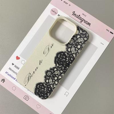 Shockproof Lace Lichee Leather Pattern Phone Case For iPhone 17 16e 16 15 14 13 12 11 Air Pro Max Plus X XR XSMax Cover