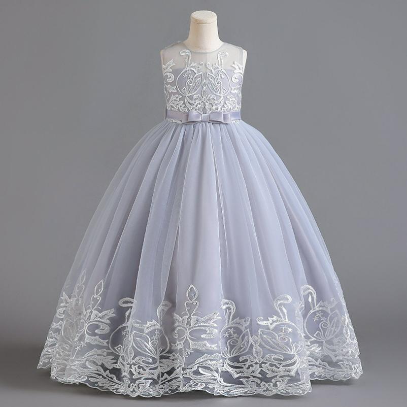 Girls Dress Dress Sleeveless Mesh Performance Host Princess Dress