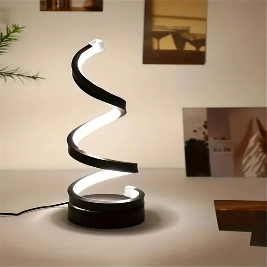 2025 Cross-border E-commerce: Modern Spiral, Adjustable LED, & USB Desk Lamps